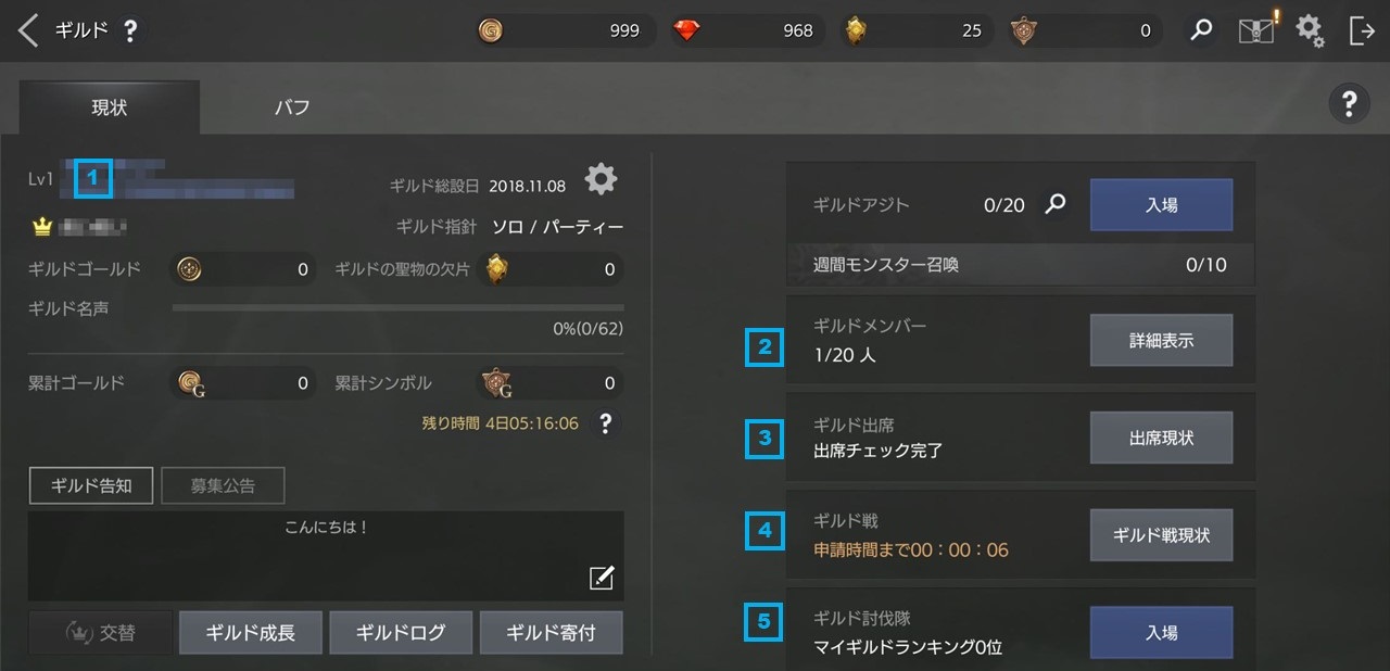 ギルド現状